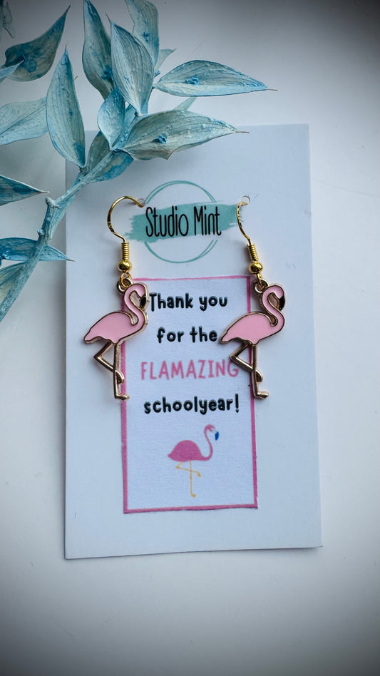 Flamingo oorbellen