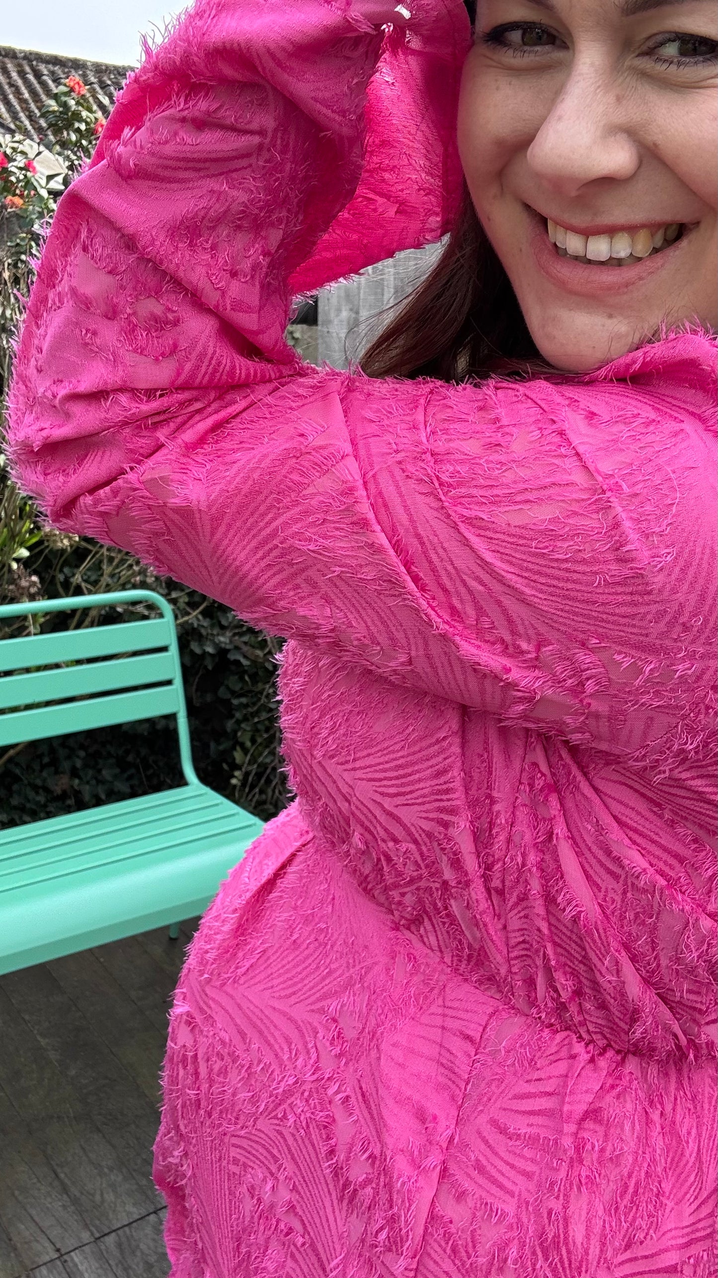 Feather dress - Fuchsia