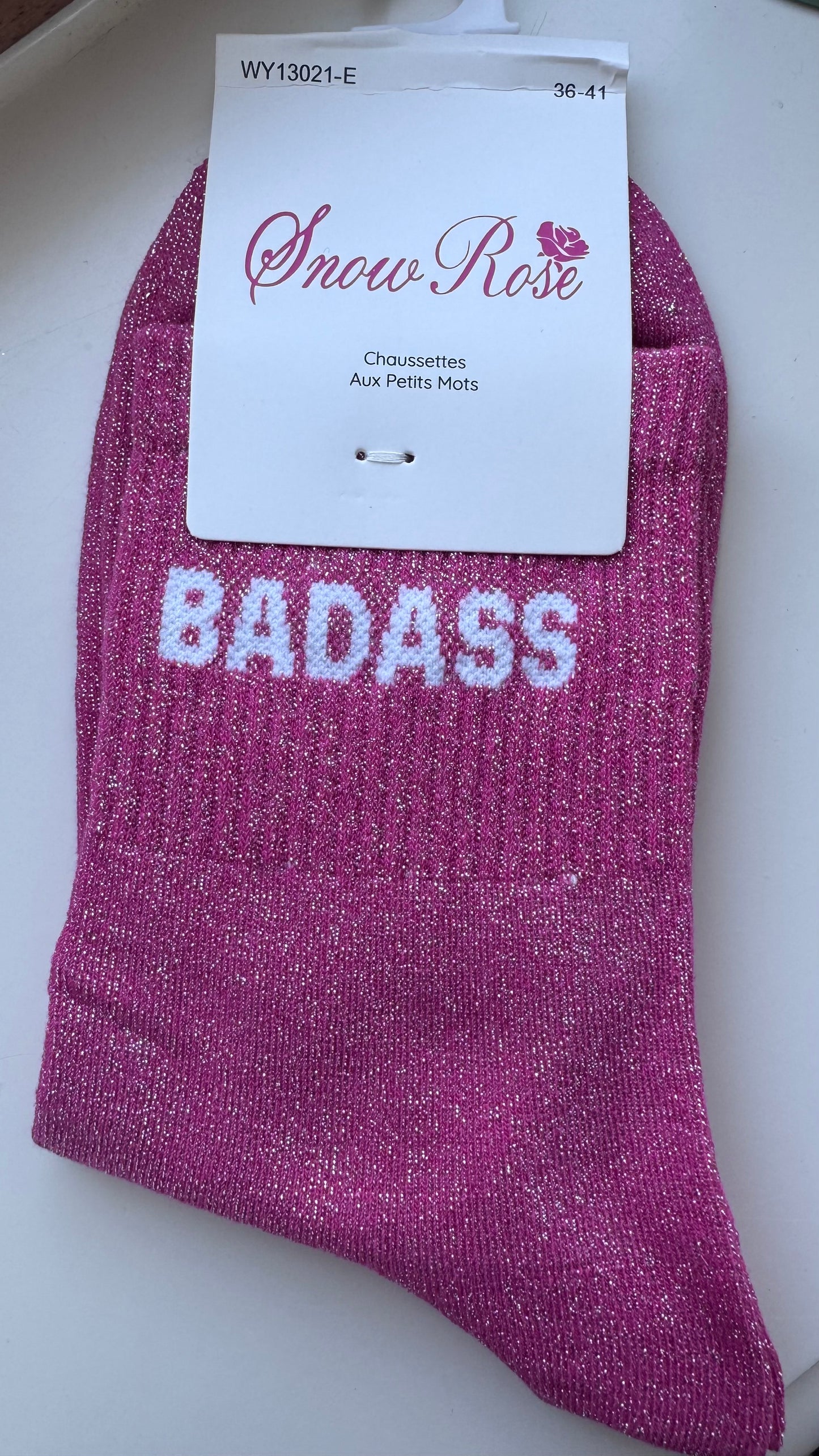 Quote sokken: Badass lichte kleuren