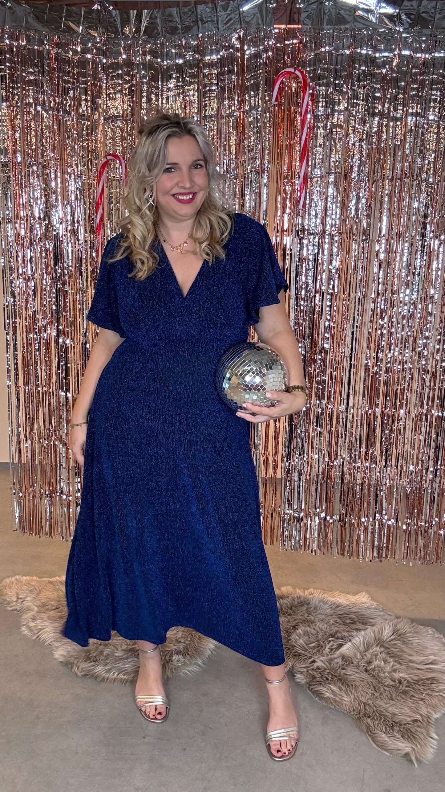 Luna glow jurk - Blauw