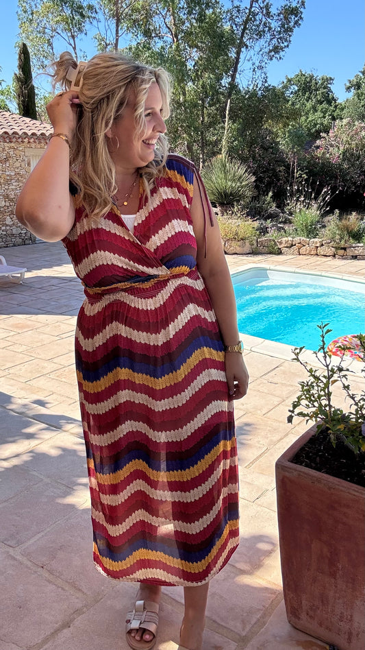 Every Woman Dress - Aztec glow (blauw/rood)