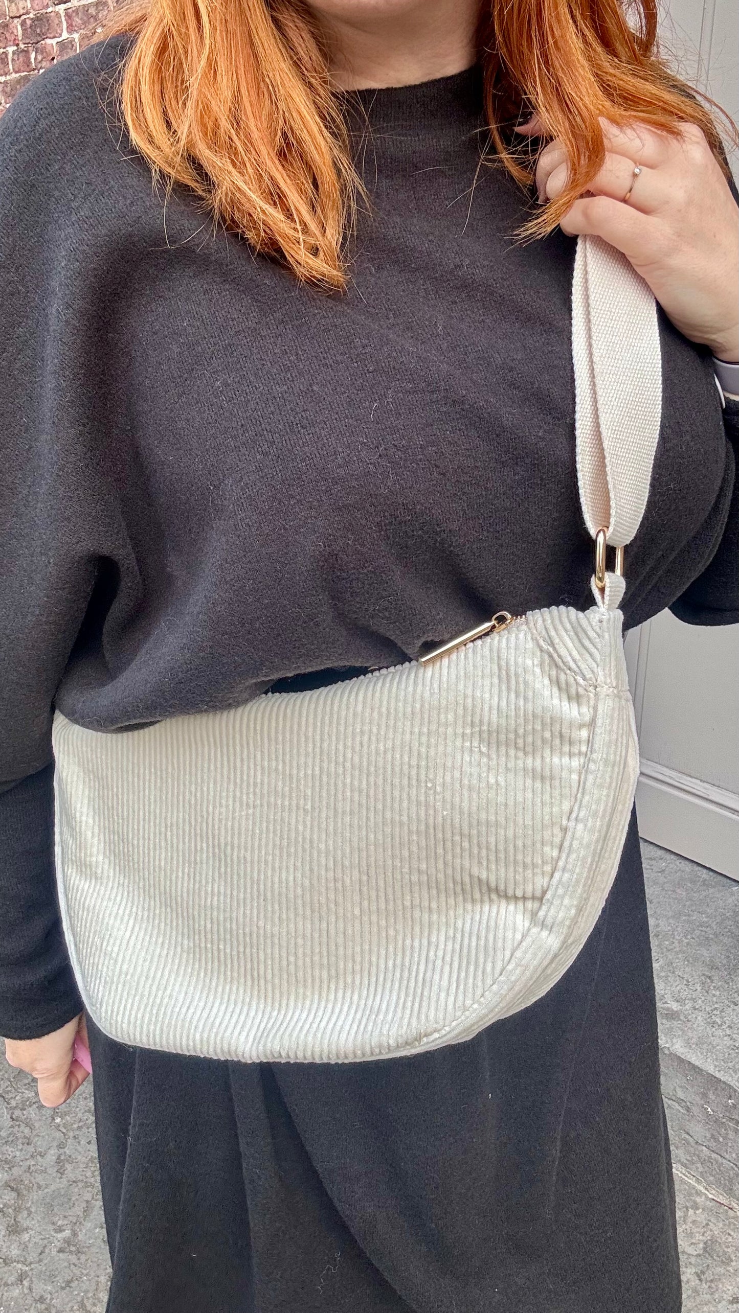 Jill schoudertas - Crème