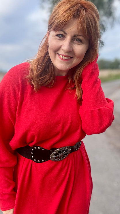 Lounge luxe jurk - Rood