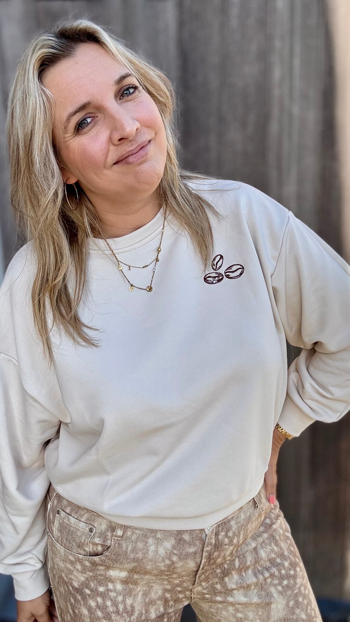 Coffee club sweater - Crème