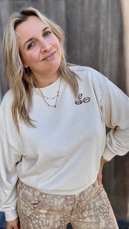 Coffee club sweater - Crème