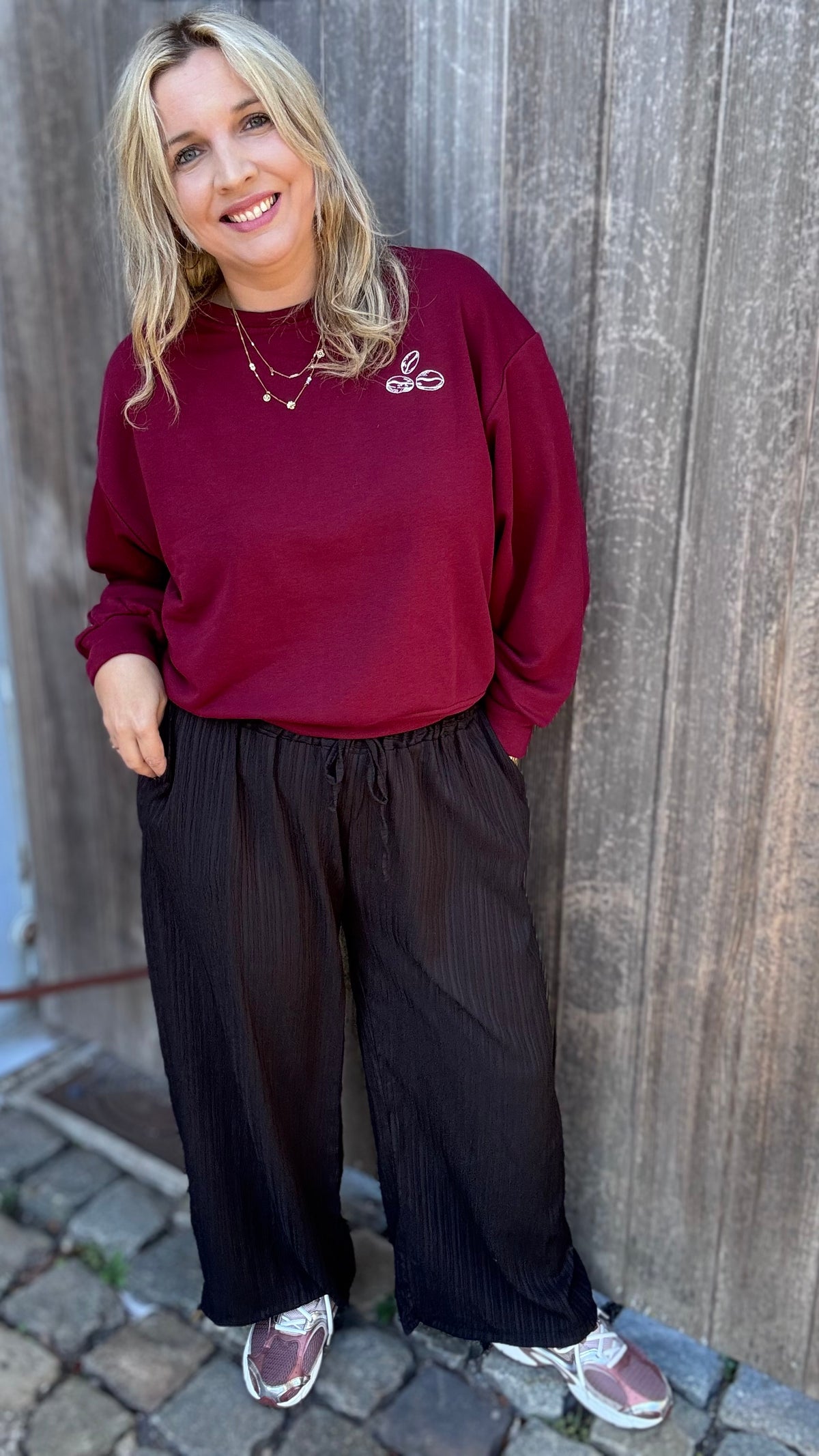 Bella palazzo pants - Zwart
