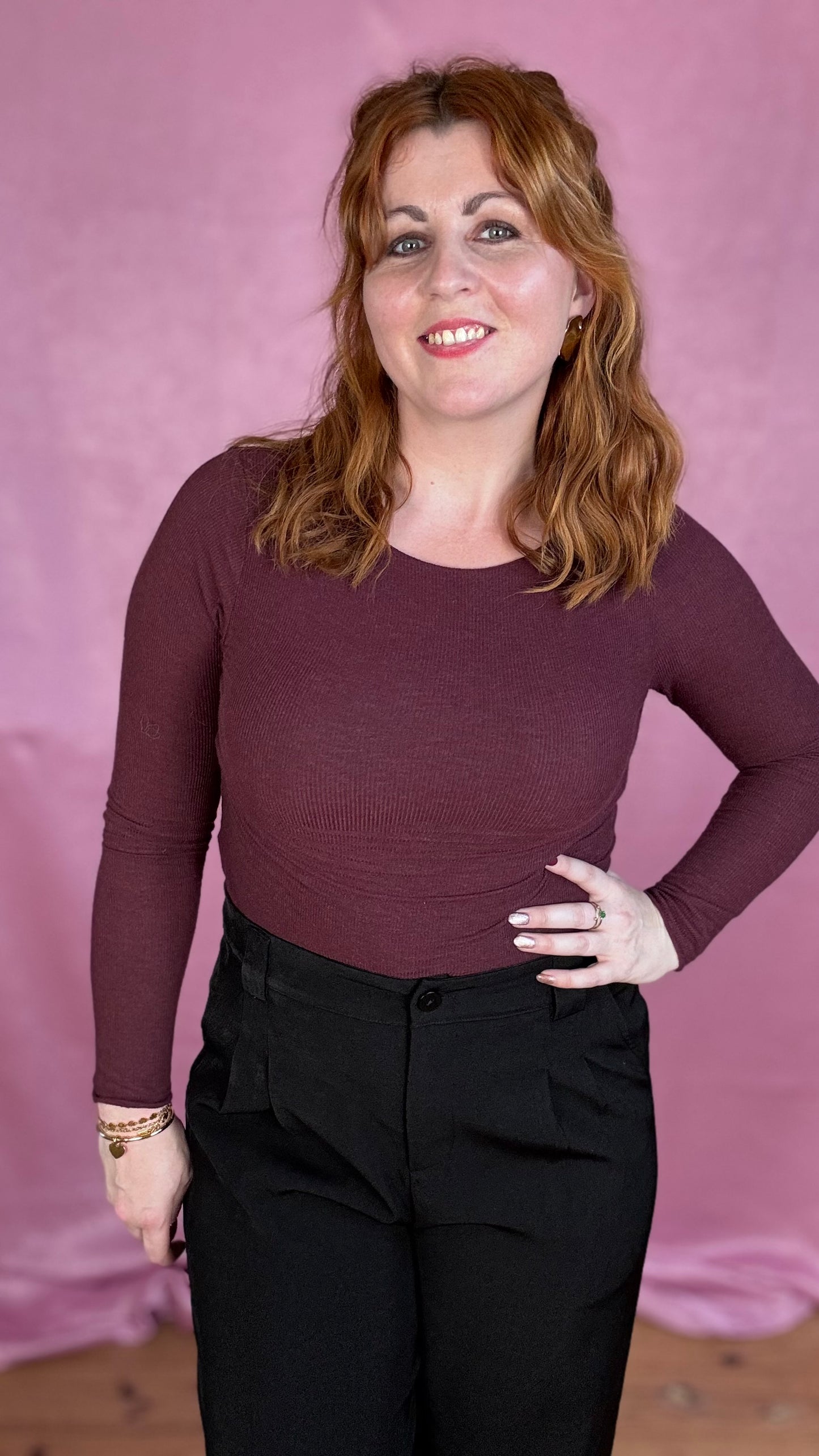 Bordeaux cashmere top