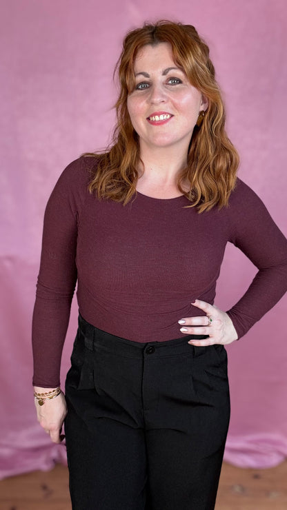 Bordeaux cashmere top