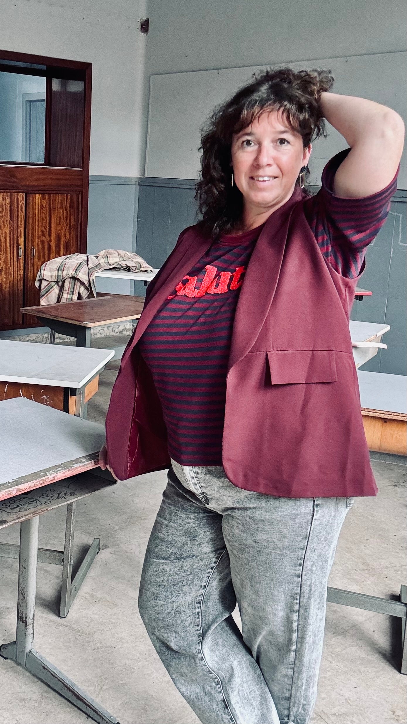 Cléonne blazer - Burgundy