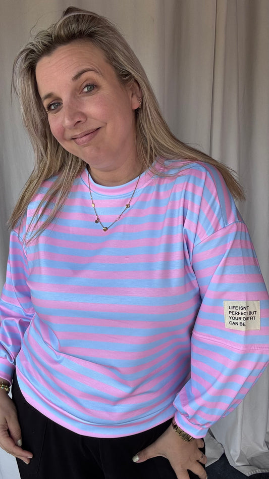 Perfect sweater - roze/blauw
