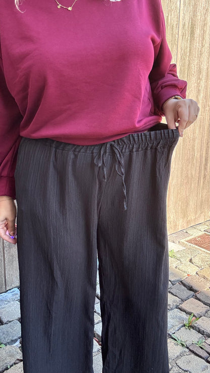 Bella palazzo pants - Zwart