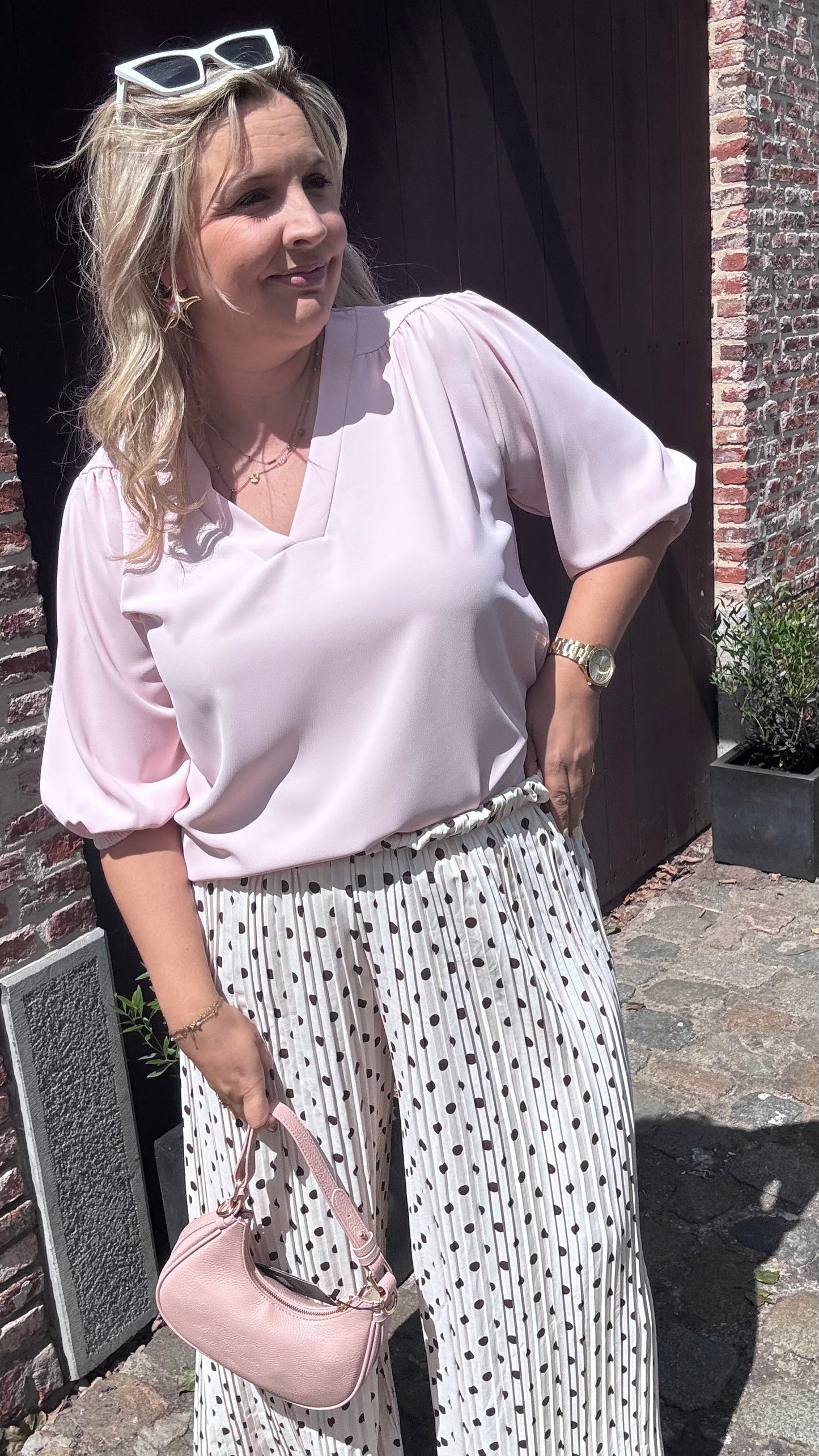 Polkadot Plissé broek