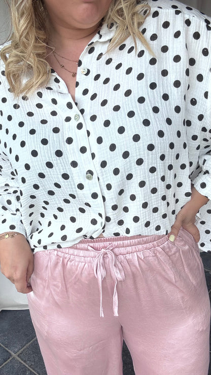 Satin broek - Dusty pink