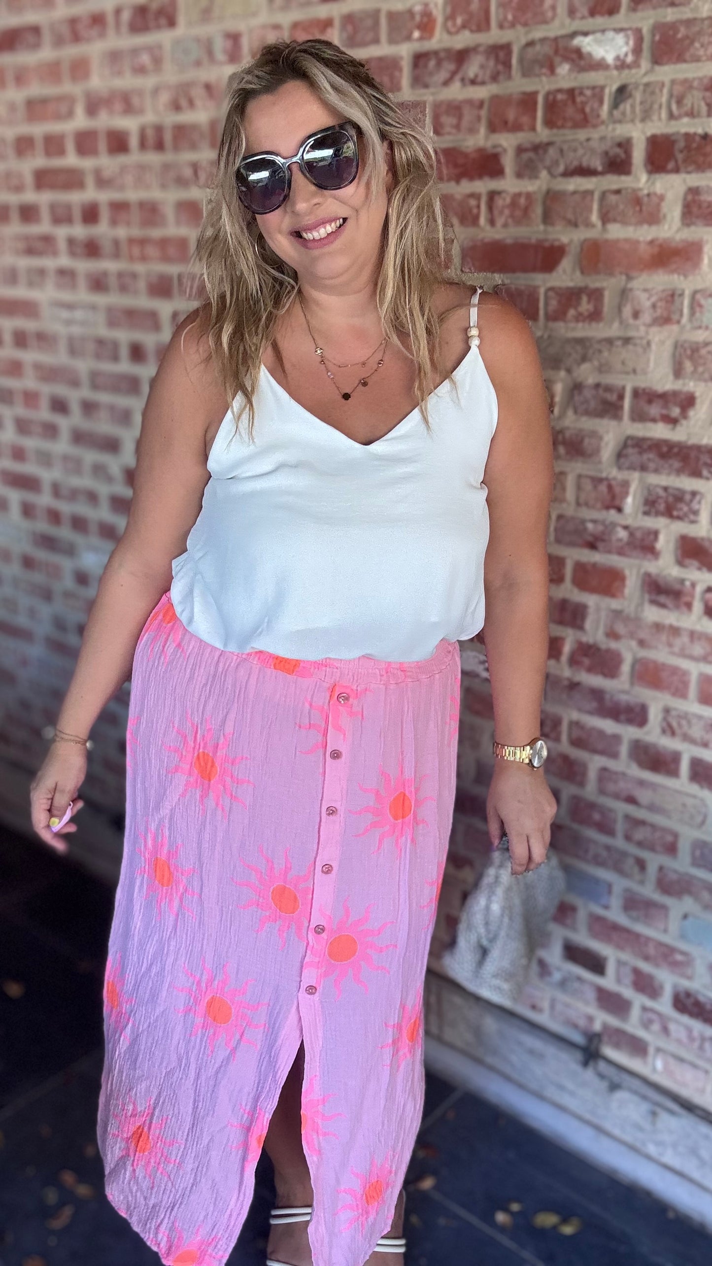 Ruth tetra rok - print roze