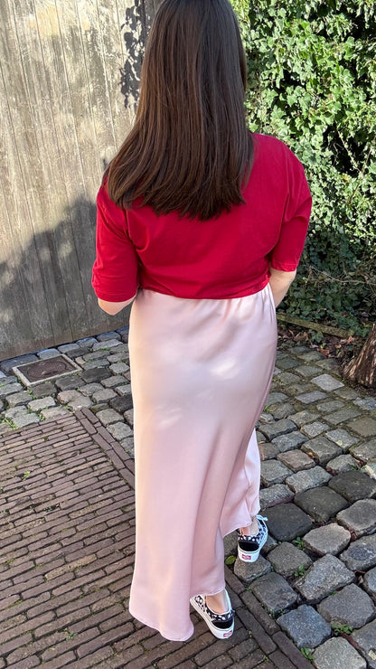 Silky muse rok - Zachtroze
