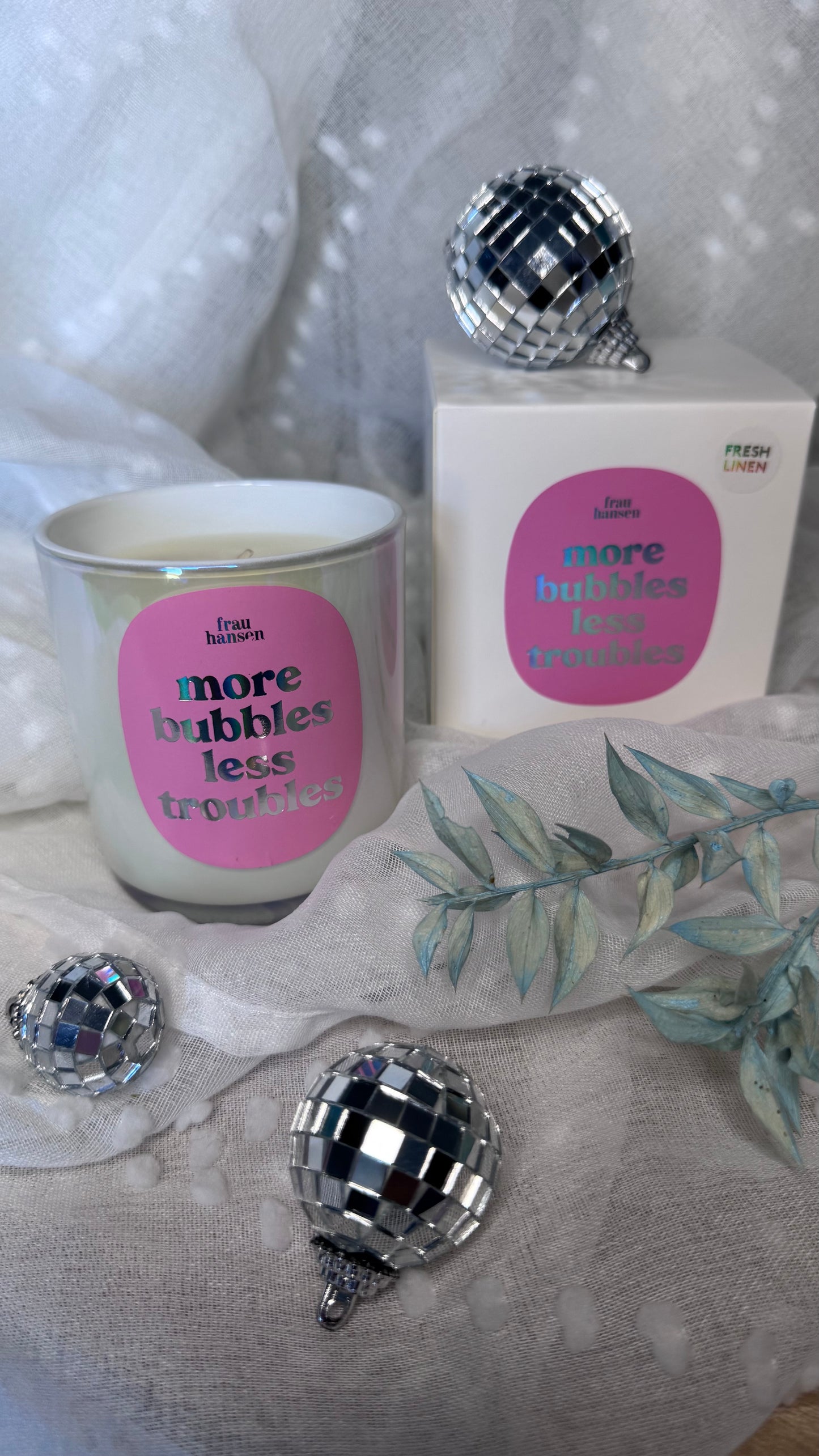 Geurkaars: MORE BUBBLES, LESS TROUBLES