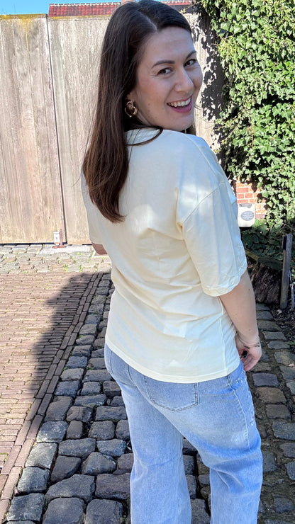 Ciao bella shirt - Butter yellow