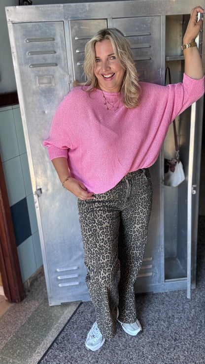 Bow touch trui - Roze