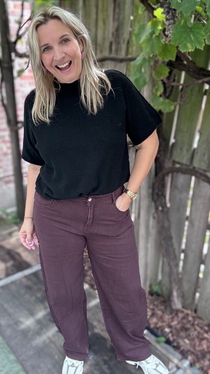 Caroline balloon broek - plum