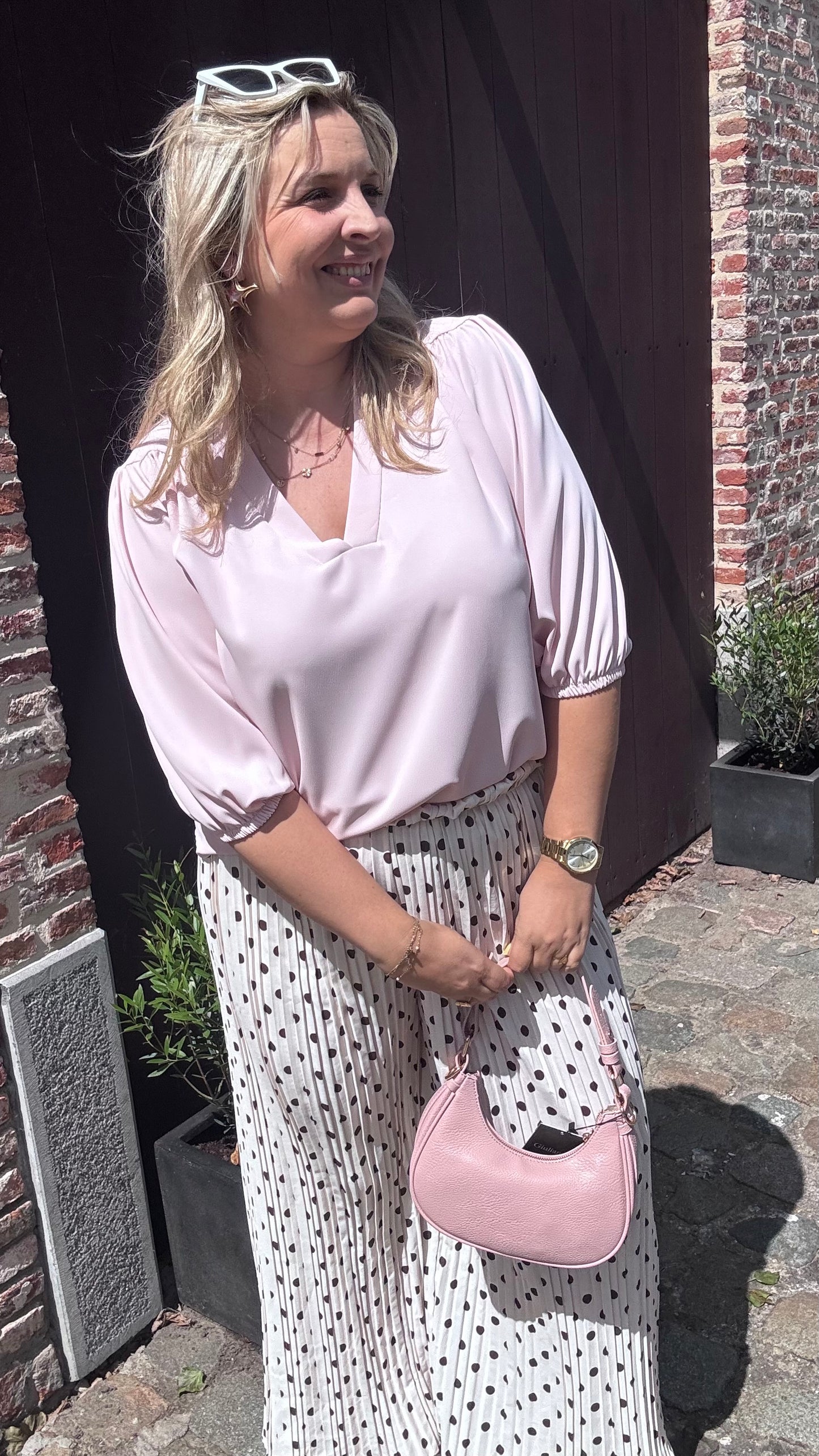 Polkadot Plissé broek