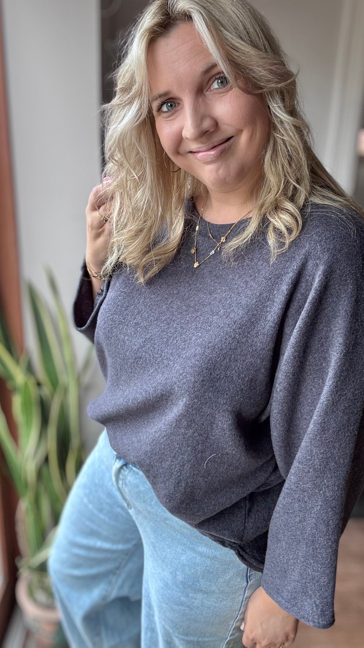 Basic trui - Donkerblauw