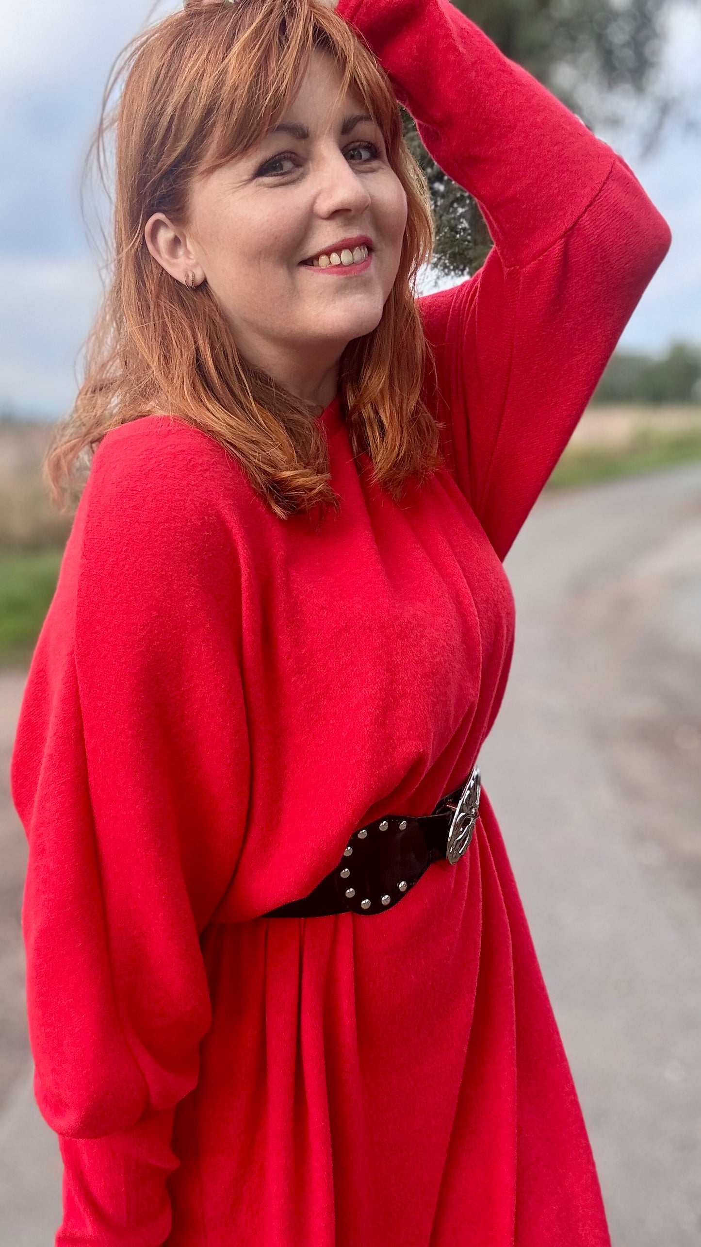 Lounge luxe jurk - Rood