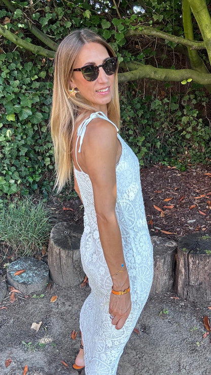 Capri lace dress - Wit