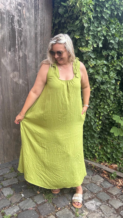 Flow dress groen