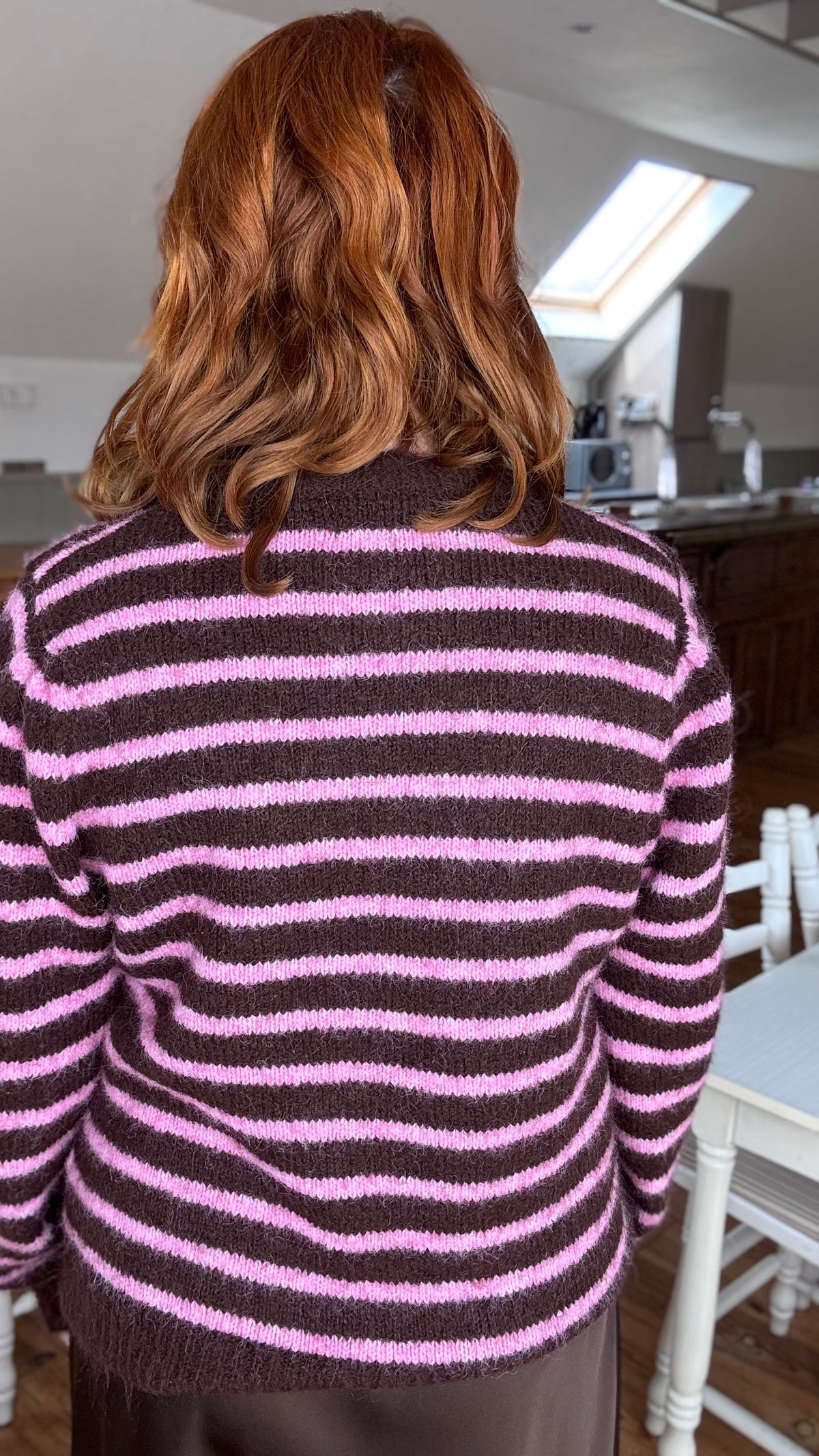 Candy crush cardigan - Brown/pink