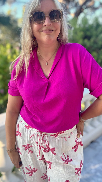 Chanty blouse magenta