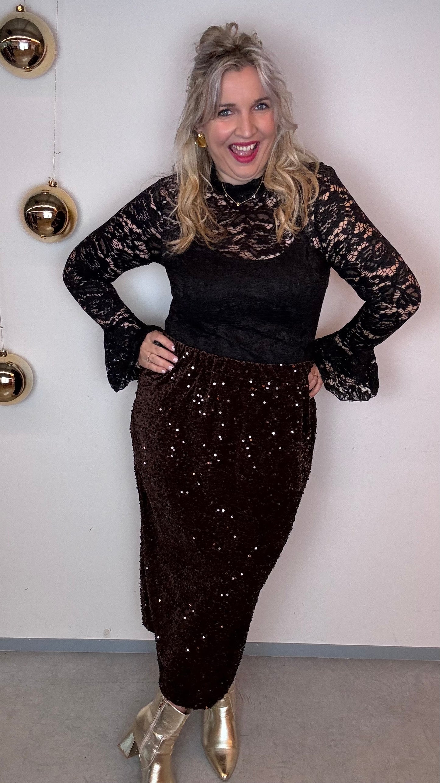 Lucy Lace Blouse - Zwart