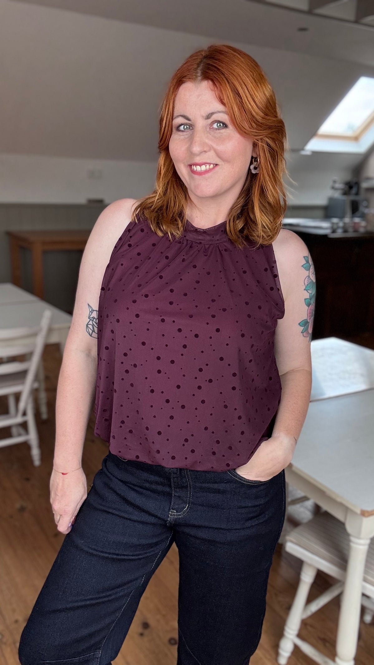 Clarisse top - Burgundy