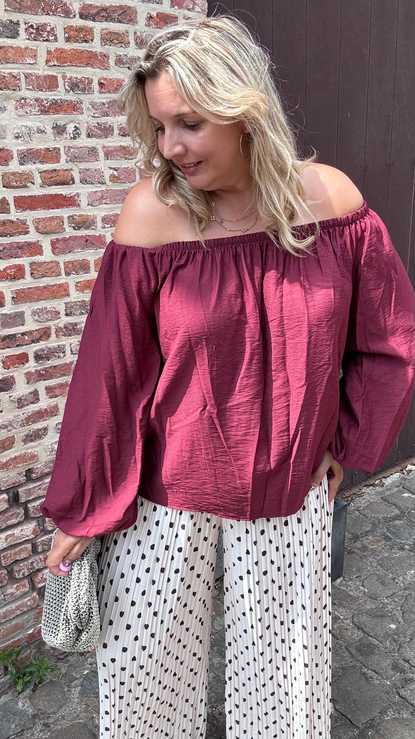 Umnia blouse - Wijnrood