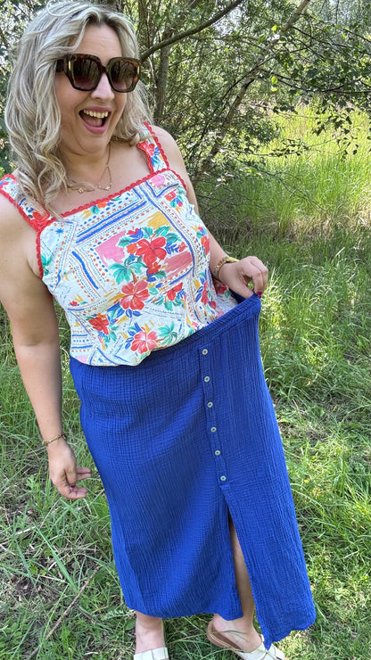 Ruth tetra rok - Blauw