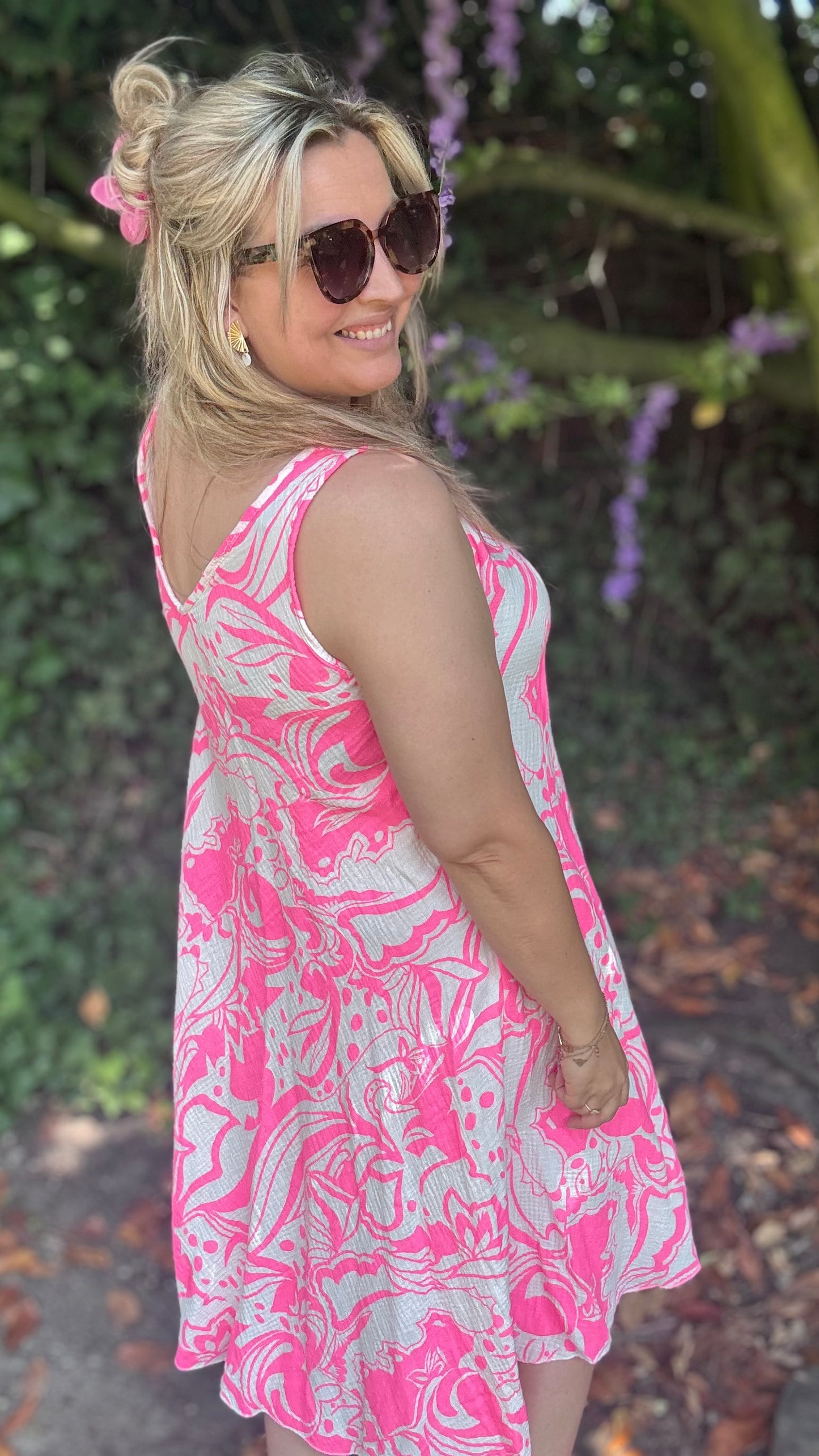 Summer swirl dress roze