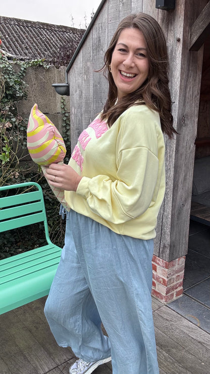 Sweater Crème de la crème - geel