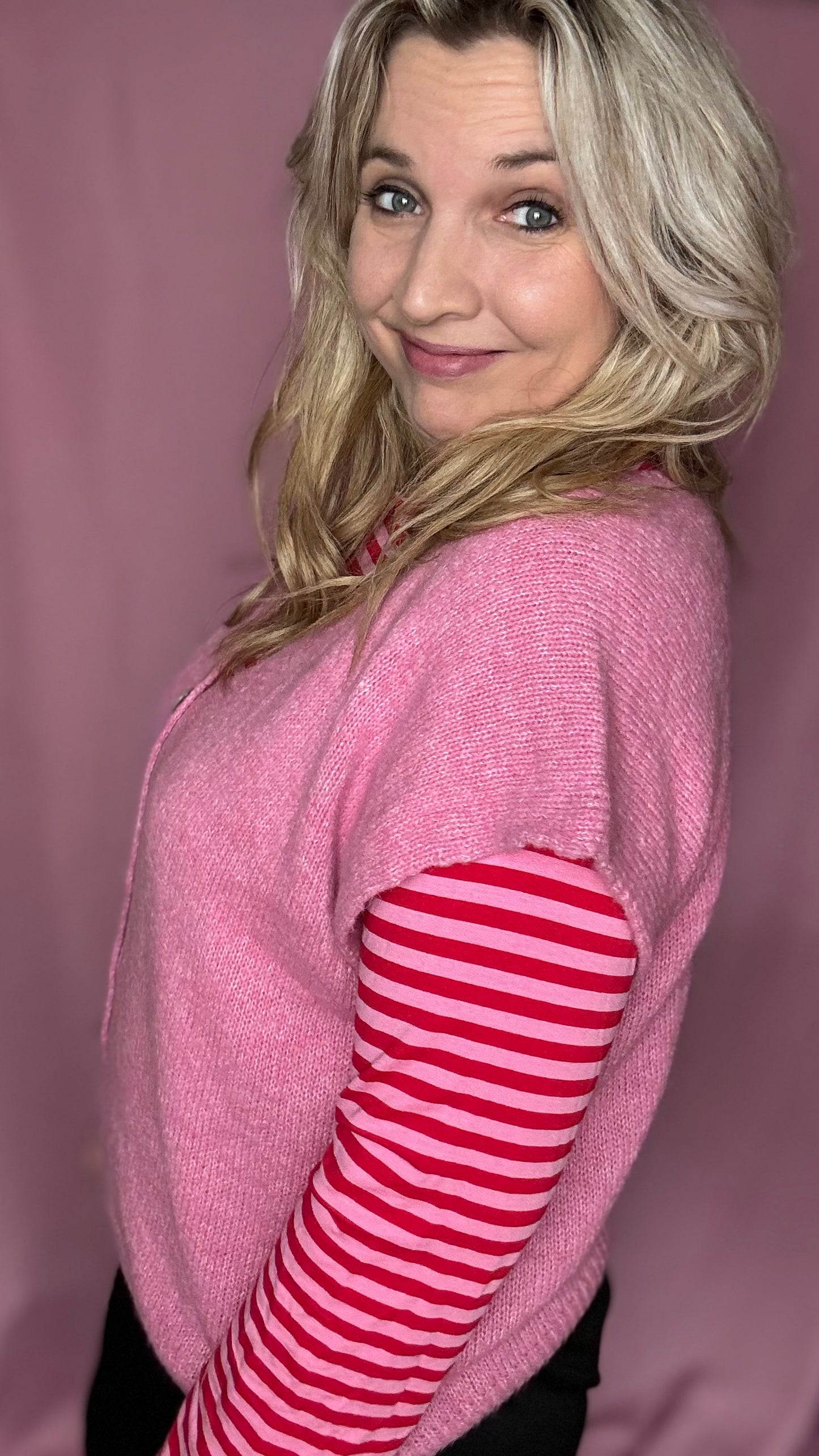 Candy cardigan - Roze
