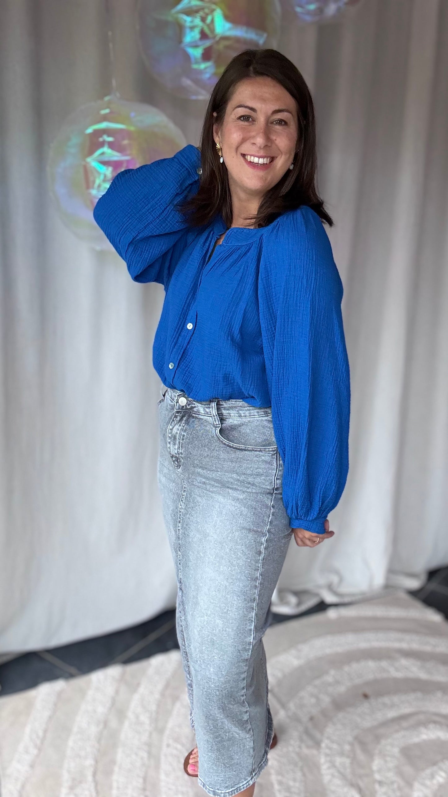 Sofia tetra blouse blauw