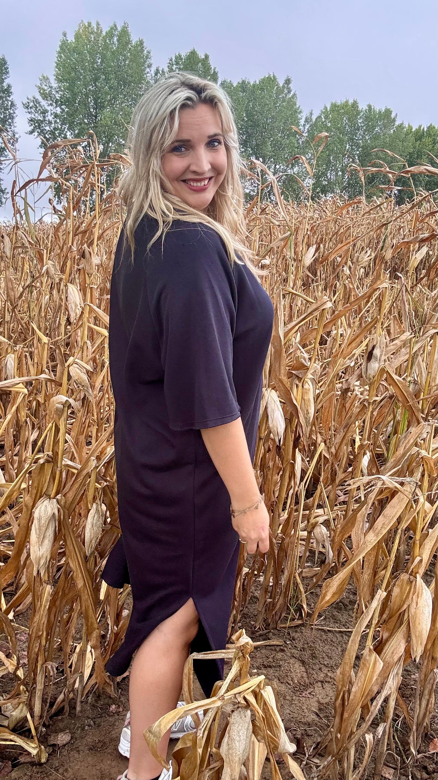 Harvey sweaterjurk TU2 - Donkerblauw