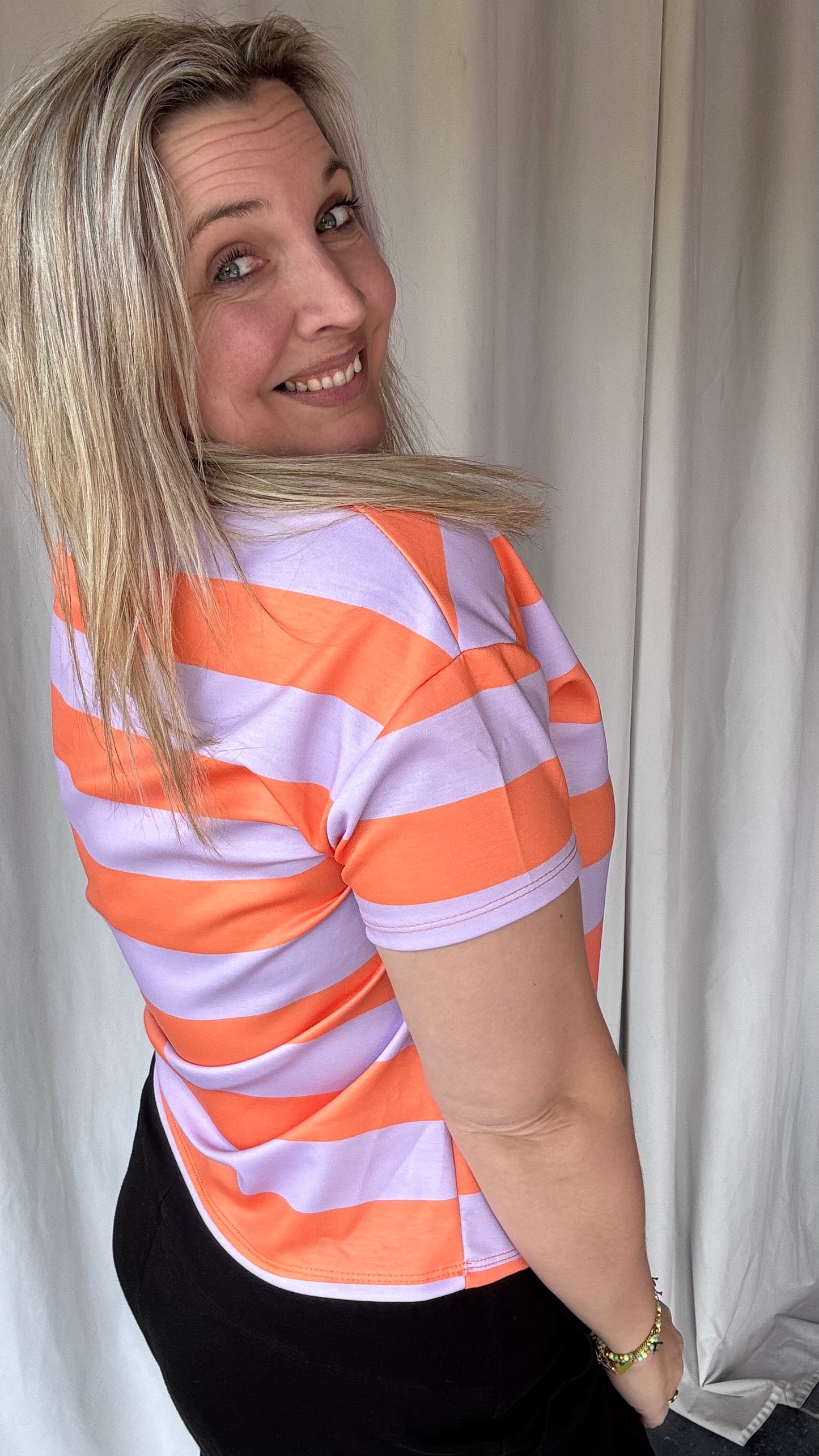 Cassie shirt - lila/oranje