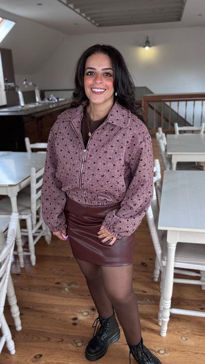 Bows & Dots vest - Burgundy