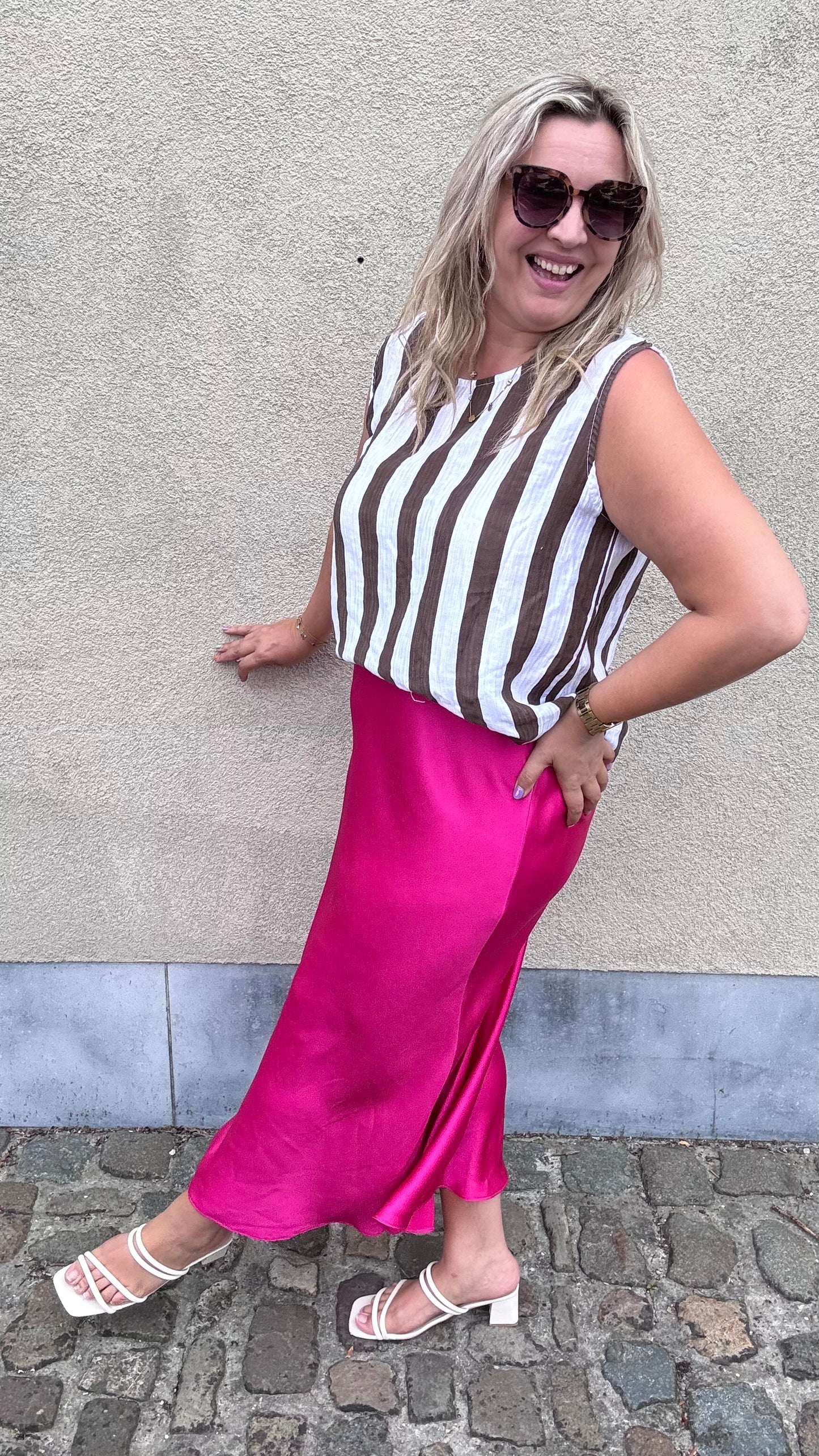 Silky muse rok - Fuchsia