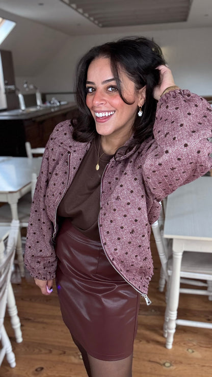 Bows & Dots vest - Burgundy
