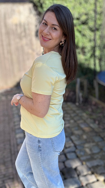 Bisous shirt - Geel