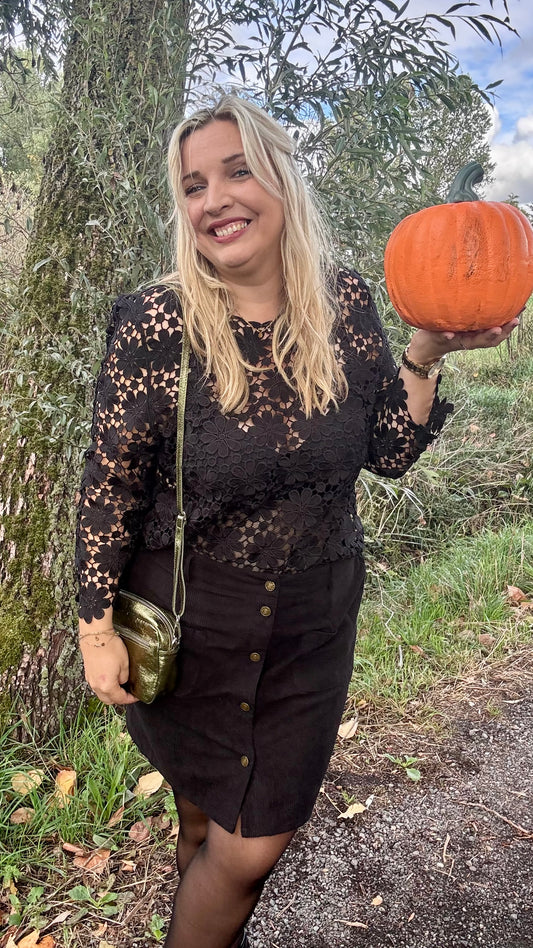 Delicate blouse - zwart