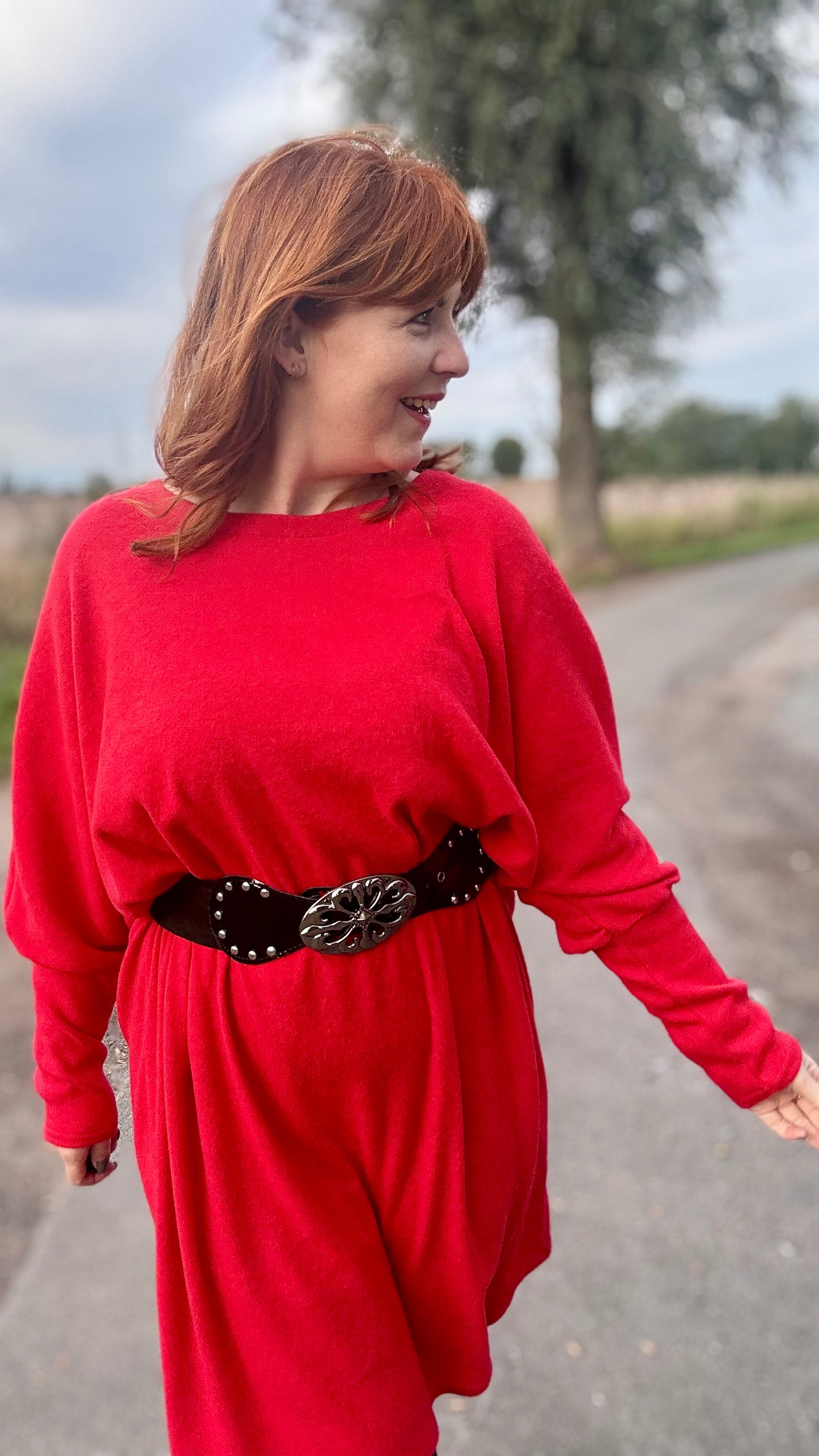 Lounge luxe jurk - Rood