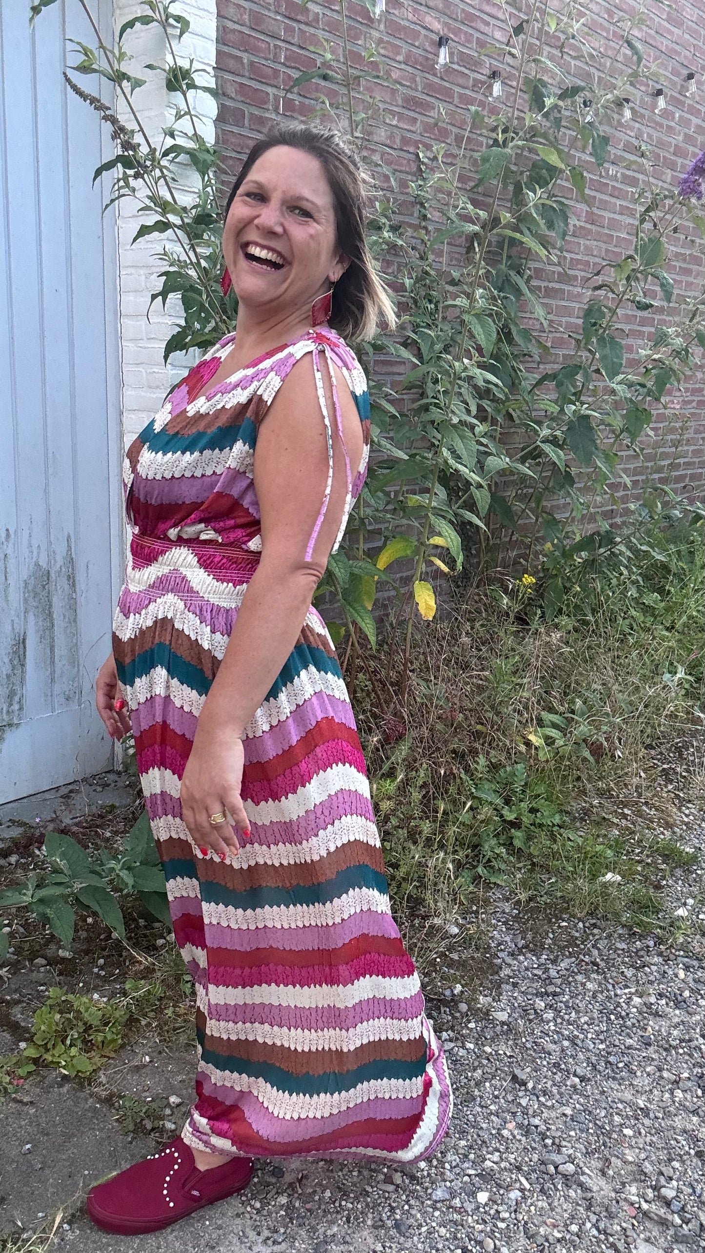 Every Woman Dress - Aztec glow (roze/groen)