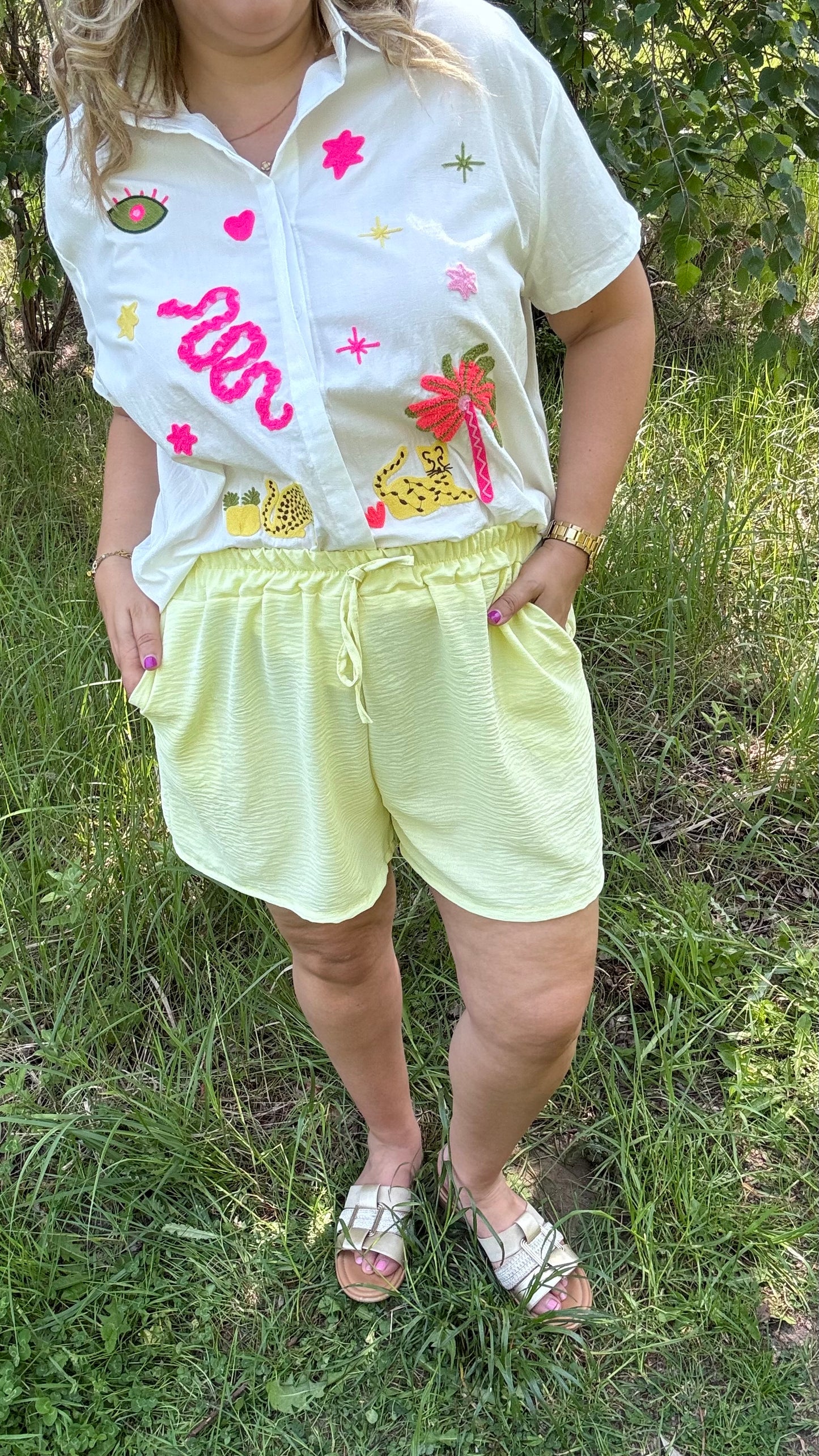 Irea short - geel
