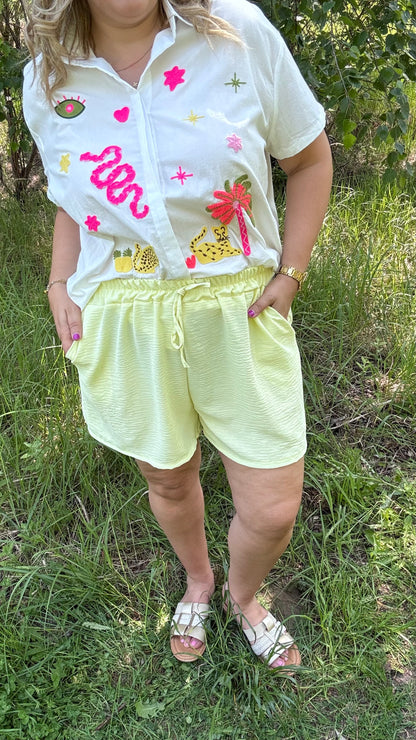 Irea short - geel