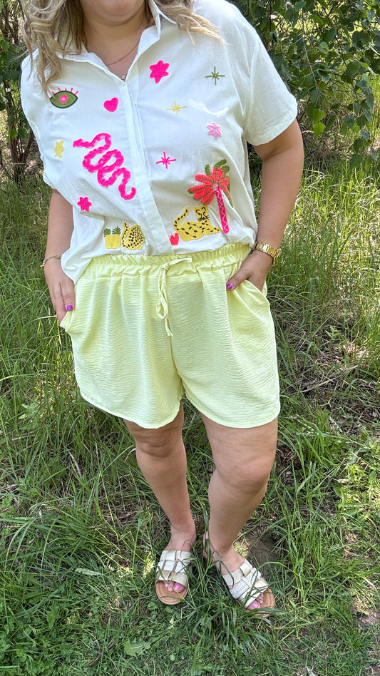 Irea short - geel